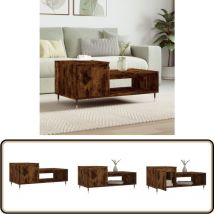 Vidaxl - Table basse Chêne fumé 100x50x45 cm Bois d'ingénierie - Table Basse Design - Meuble Salon - Table D'appoint - Table Coffee - Meubles Tendance