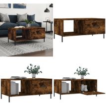 Vidaxl - Table basse chêne fumé 90x50x40 cm bois d'ingénierie - Table Basse - Meuble Salon - Table D'appoint - Table Côté Canapé - Meuble Design