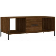 Table basse chêne marron 102x50x40 cm bois d'ingénierie vidaXL