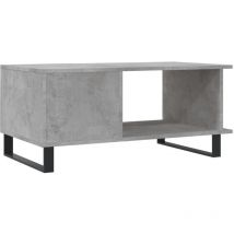 Jinlefu - Table basse gris béton 90x50x40 cm bois d'ingénierie vidaXL