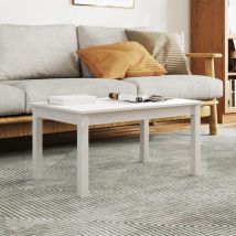 Furniture Limited - Table basse Blanc 80x50x40 cm Bois massif de