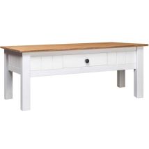 Jinlefu - Furniture Limited - Table basse Blanc 100x60x45 cm Pin massif