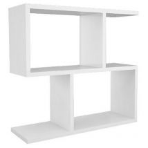 Homemania - Table Basse Dalga, Panneau Aggloméré Mélaminé, Blanc, 60x20x60 cm