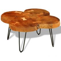Fimei Table basse 35 cm 4 troncs Bois
