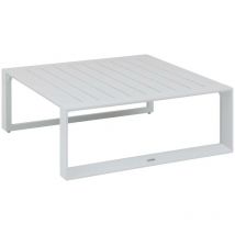 Hesperide - Table basse de jardin carrée Allure blanche 97x97x37cm en aluminium traité époxy - Hespéride