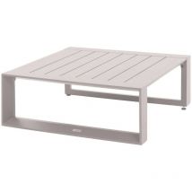 Hesperide - Table basse de jardin carrée Allure avoine 79 x 79 x 30cm en aluminium - Hespéride