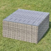 Hesperide - Table basse de jardin carrée Mooréa terre d ombre 72x72x36cm en aluminium traité époxy - Hespéride