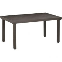 Table basse de jardin lionel acier marron