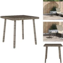 Table basse de jardin rectangulaire gris 40x40x37 cm rotin - Table Basse De Jardin - Tables Basses De Jardin - Table Basse Extérieure - Table Basse