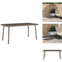 Table basse de jardin rectangulaire gris 80x40x37 cm rotin - Table Basse De Jardin - Tables Basses De Jardin - Table Basse Extérieure - Table Basse