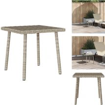 Table basse de jardin rectangulaire gris clair résine tressée - Table Basse De Jardin - Tables Basses De Jardin - Table Basse Extérieure - Table