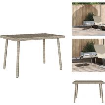 Table basse de jardin rectangulaire gris clair résine tressée - Table Basse De Jardin - Tables Basses De Jardin - Table Basse Extérieure - Table