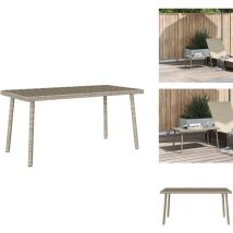 Table basse de jardin rectangulaire gris clair résine tressée - Table Basse De Jardin - Tables Basses De Jardin - Table Basse Extérieure - Table
