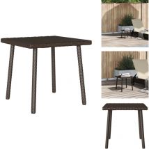 Table basse de jardin rectangulaire marron 40x40x37 cm rotin - Table Basse De Jardin - Tables Basses De Jardin - Table Basse Extérieure - Table Basse