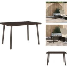Table basse de jardin rectangulaire marron 60x40x37 cm rotin - Table Basse De Jardin - Tables Basses De Jardin - Table Basse Extérieure - Table Basse