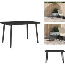 Table basse de jardin rectangulaire noir 60x40x37 cm rotin - Table Basse De Jardin - Tables Basses De Jardin - Table Basse Extérieure - Table Basse