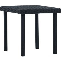 Maison Chic - Table basse de jardin Table à thé de jardin Noir 40x40x40 cm Résine tressée