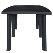 Ybyric - fimei Table de Jardin Extérieur en Plastique Anthracite 210x96x72 cm