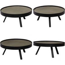 Vidaxl - Table basse Dessus de table en béton 74x32 cm - Table Basse - Table D'appoint - Design Industriel - Béton - Acier - Home & Living