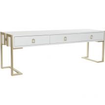 Dkd Home Decor - Table Café Bois Métal 150X36X48 Blanc