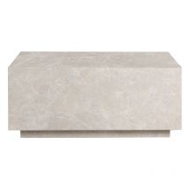 Table basse effet marbre 90x50cm - Beige - LIPANI