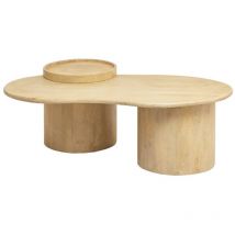 Table basse en vague en bois de manguier Silas