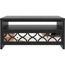 Table Basse Galano Iris, 94cm w x 50cm d x 44.8 cm h, Ajoutez une Touche de Luxe à Votre Salon avec ce Meuble Élégant, Couleur Chêne noir rustique