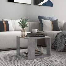 Table basse,Gris béton,40x40x30 cm,Bois d'ingénierie,facile à nettoyer