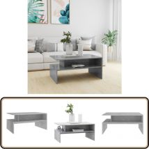 Vidaxl - Table basse Gris béton 90x60x42,5 cm Bois d'ingénierie - Table Basse - Meuble Salon - Table D'appoint - Design Moderne - Gris Beton