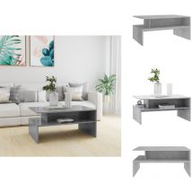 Vidaxl - Table basse Gris béton 90x60x42,5 cm Bois d'ingénierie - Table Basse - Meuble Salon - Table D'appoint - Design Moderne - Gris Beton