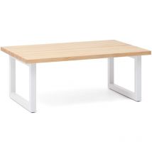 Box Furniture - Table basse iCub Strong eco 50x140x43 cm Blanc Naturel