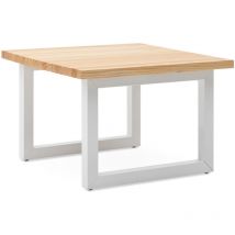 Box Furniture - Table basse iCub Strong eco 60x60x53 cm Blanc-Naturel