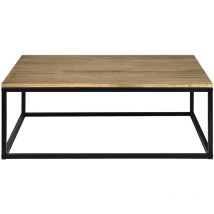 Table basse Icub. Style industriel vintage 80x70x37 cm. Noir - Noir