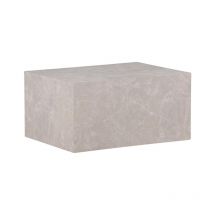 Paris Prix - Table Basse Imitation Marbre 'York' 80cm Beige