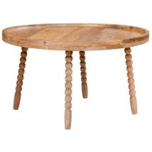 Epikasa - Table Basse Jammu, Bois, Marron, 60x60x35 cm