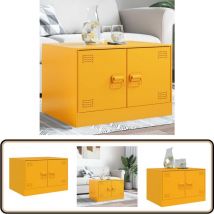 Vidaxl - Table basse Jaune moutarde 67x50x44 cm acier - Table Basse - Table D'appoint - Meubles Salon - Mobilier Moderne - Table Couleur Jaune