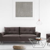 Cotecosy - Table basse Louane en Verre Transparent et pieds Argent