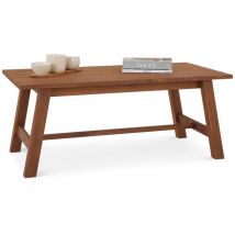 Table basse luzerna en bois massif - Brun foncé