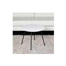 Table basse lyra diamètre 55cm / Décor Chêne Blanc/