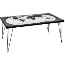 Pier Import - Table basse Mappemonde plateau verre