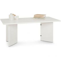 Table basse mesa, en pin massif - Blanc