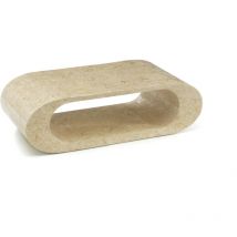 Webmarketpoint - Sandu - Table basse (120 x 62 x 35h) en pierre fossile beige