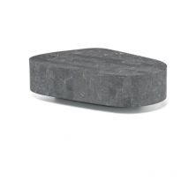 Iperbriko - Table basse moderne en pierre grise - 100x52x28