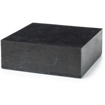 Iperbriko - Nanay - Table basse (80 x 80 x 28h) en Pierre fossile noire