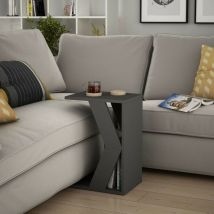 Table basse Naze avec support ordinateur anthracite