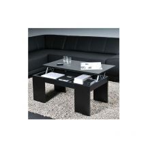 Le Quai Des Affaires - Table basse plateau relevable newton 100x50cm / Noir/