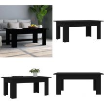Vidaxl - Table basse Noir 100x60x42 cm Bois d'ingénierie - Table Basse - Meuble Salon - Design Moderne - Table Noir - Table Ingenieur Wood - Home &