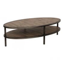 Table Basse Ovale - mdf - Marron - Interior's