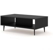 Bim Furniture - Table basse Ravenna b 90x60 fraisé noir mat + pieds