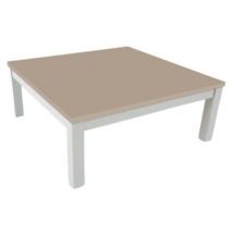 Toscohome - Table basse rectangulaire 90x60 cm avec cadre blanc et plateau en terre cuite - Tratto